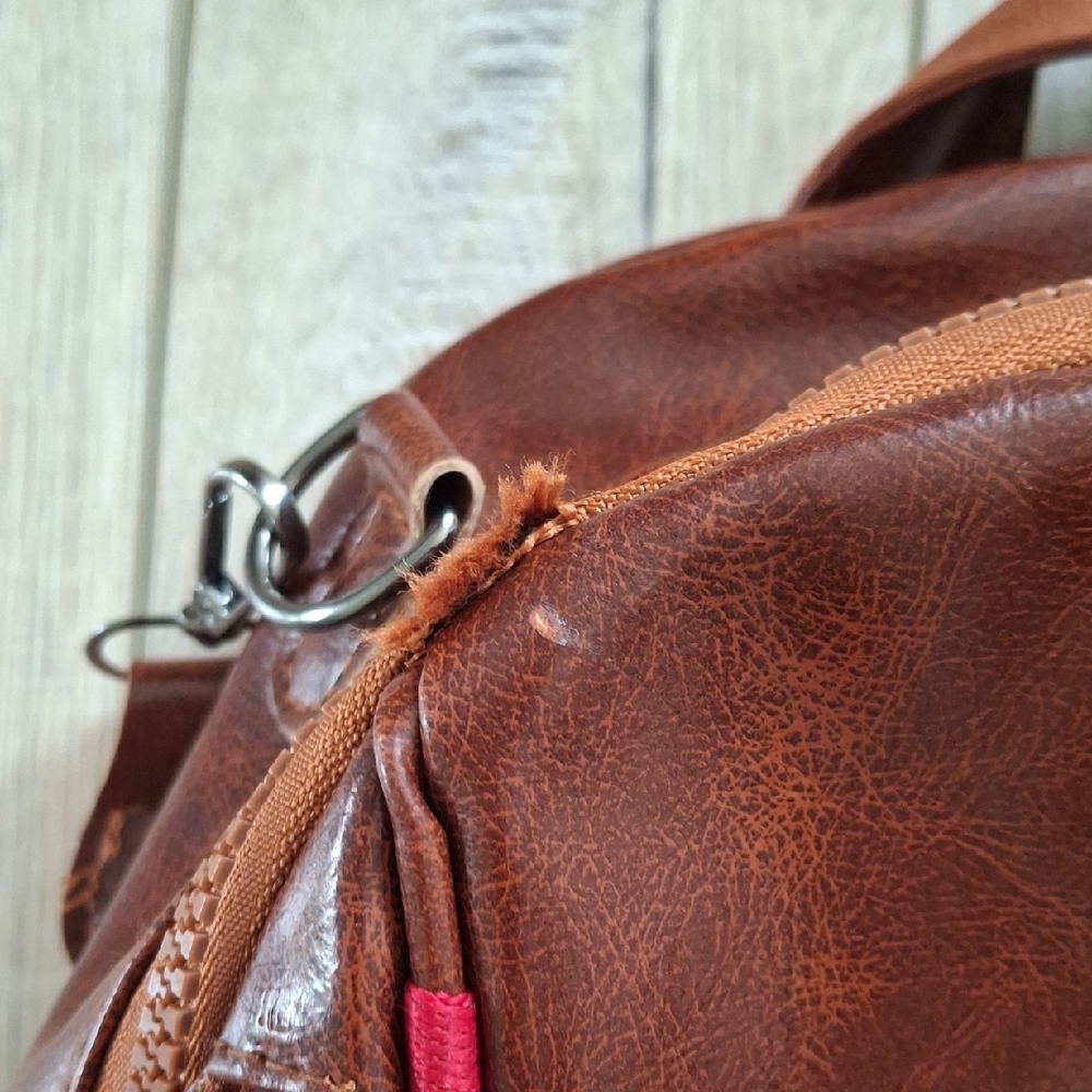 Brown Leather Backpack - Picture 6 of 14